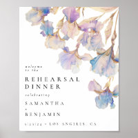 Elegant Iris Floral Wedding Probe Dinner