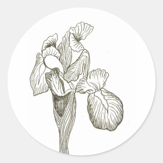 Elegant Iris Sticker (Vorderseite)