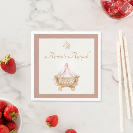 Elegant Islamic Aqiqah Baby Girl Napkin Serviette