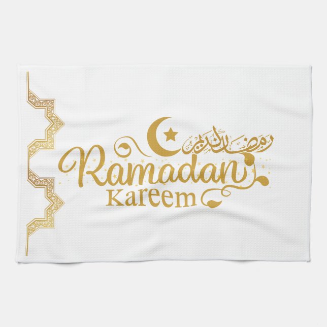 Elegant Islamic Calligraphy Ramadan Decor Geschirrtuch (Horizontal)