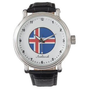 Elegant Island Watch & isländische Flagge Armbanduhr