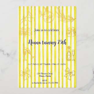 Elegant Italian Birthday  Folieneinladung