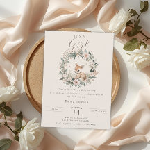 Elegant It's a Girl Baby Shower Florale Hirsch