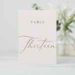 Elegant Ivory Calligraphy Dreizehn Tischnummern<br><div class="desc">Helfen Sie Ihren Gästen mit diesen doppelseitigen Tischnummern den Weg zu finden. Das neutrale Design besticht durch eine minimalistische Karte, die mit romantischer und eleganter Typografie dekoriert ist. Konzipiert zur Koordination mit der "ETHEREAL" Wedding Invitation Collection. Andere Tischnummern in der Sammlung werden separat verkauft. Klicken Sie auf den Link Sammlung...</div>