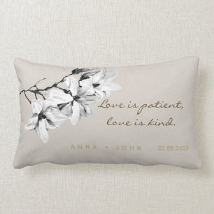 Elegant Ivory Champagne Magnolias Modernes Chic Lu Lendenkissen