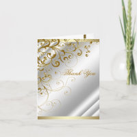 Elegant Ivory Gold Swirl Vielen Dank