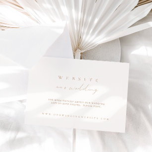 Elegant Ivory & Pale Taupe Wedding Website Card Einladung