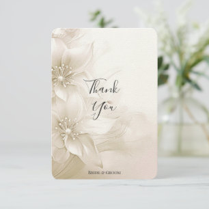Elegant Ivory White Blume Danke Karte