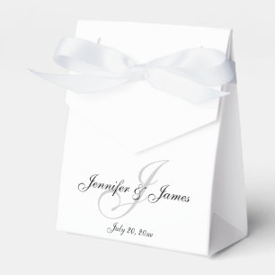Elegant J Monogram GASTGESCHENK HOCHZEITEN Geschenkschachtel