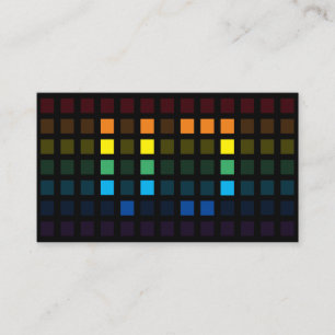 Elegant J rainbow squares music equalizer DJ Visitenkarte