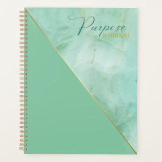 Elegant Jade Marble Purpose Journal Planer