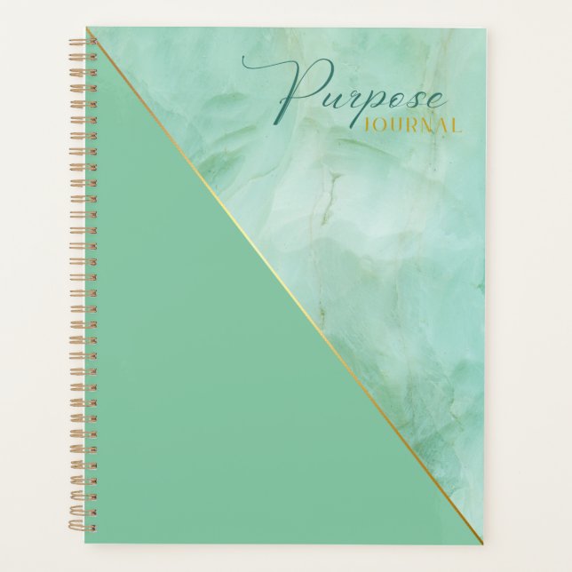 Elegant Jade Marble Purpose Journal Planer (Vorderseite)