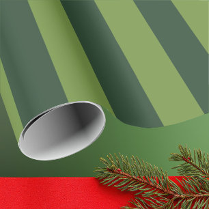 Elegant Jägergrün Garten Grün Streifen Geschenkpapier