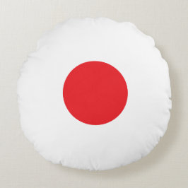 Elegant Japan Flag Inspired Minimal Rundes Kissen