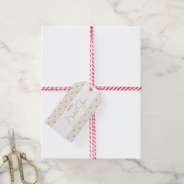 Elegant Japanese Bridal Shower Geschenkanhänger (Mit Garn)