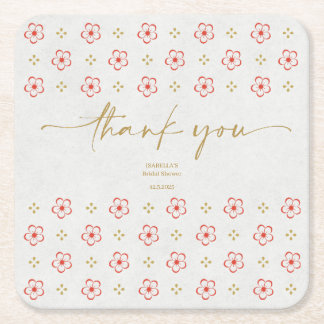 Elegant Japanese Plum Blossom Rechteckiger Pappuntersetzer