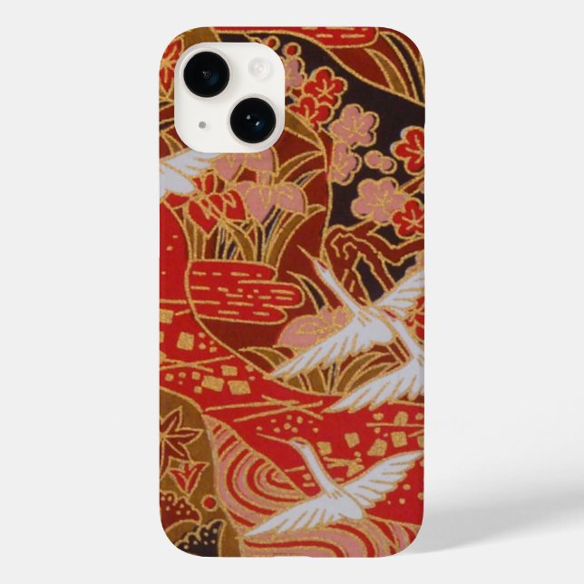 Elegant Japanese Washi Origami Lucky Cranes Case-Mate iPhone Hülle (Rückseite)