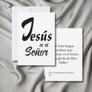 Elegant Jesus es el Señor Black & White Modern Dankeskarte