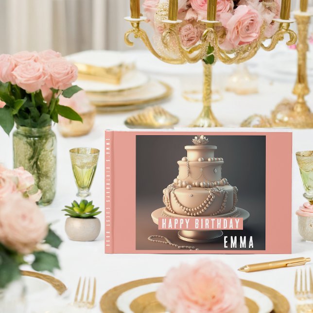 Elegant Jewelry-Themed Birthday Gästebuch (Von Creator hochgeladen)