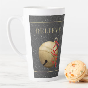 Elegant Jingle Bell, BELIEVE with Snow Milchtasse