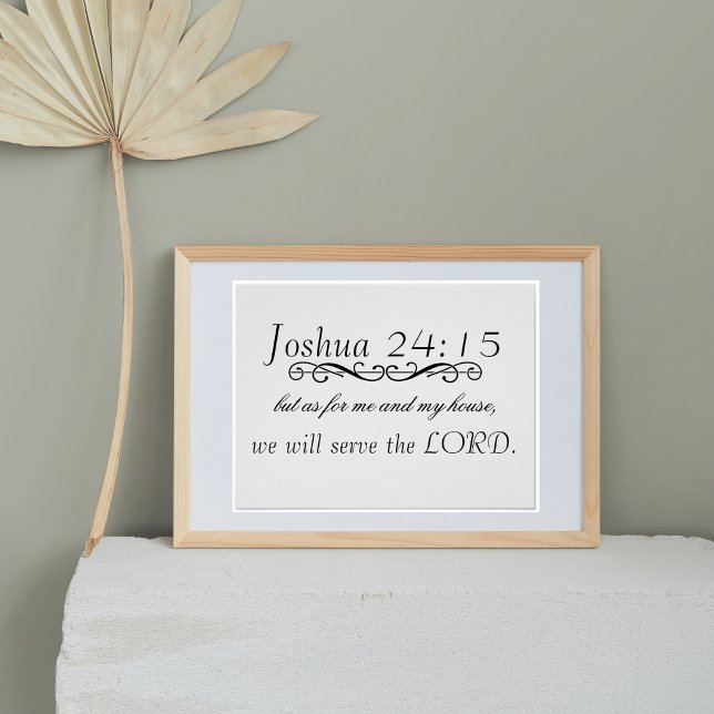 Elegant Joshua 24 Scripture Verse Poster (Von Creator hochgeladen)