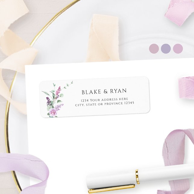 Elegant Joyful Pastel Floral Wedding Address (Von Creator hochgeladen)