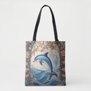 Elegant Jumping Dolphin William Morris Inspiriert
