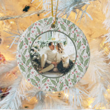 Elegant Just Married Newlywed Photo Christmas