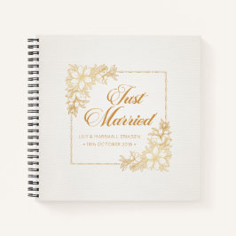 Elegant Just Married Wedding | Gästebuch Notizbuch