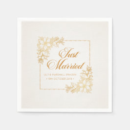 Elegant Just Married Wedding | Serviette