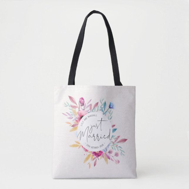 Elegant Just Married Wedding | Tasche (Vorderseite)