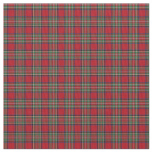 Elegant Kariert Stewart Red Green Tartan Stoff