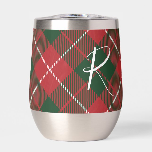 Elegant Karo Rot Grün Tartan Custom (Vorderseite)