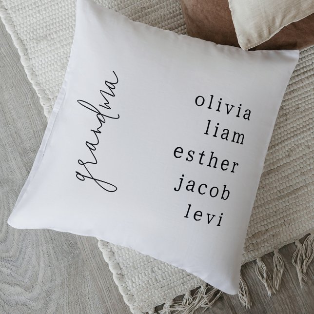 Elegant Keepake Grandchildren Großmutter Kissen (Elegant Keepsake Grandchildren Name Grandmother Throw Pillow)