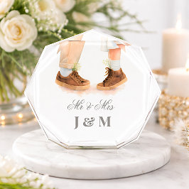 Elegant Keepsake Newlyweds Gift Bride Groom Fotoblock