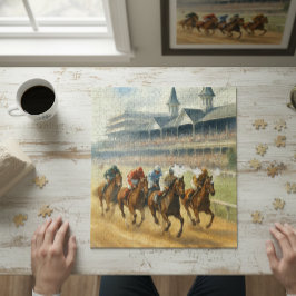 Elegant Kentucky Derby Watercolor Puzzle