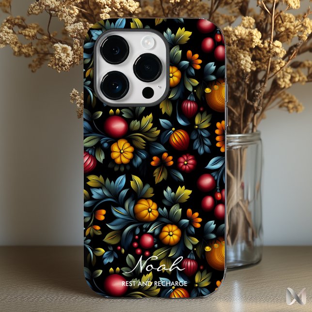 Elegant Khokhloma floral in Rich, lebhafte Farben Case-Mate iPhone Hülle (Von Creator hochgeladen)