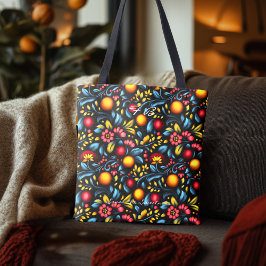 Elegant Khokhloma Inspiriert Floral Tote Bag