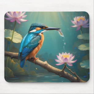 Elegant Kingfisher Bird Mousepad