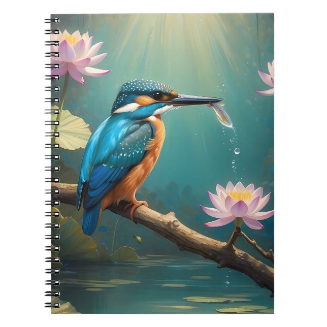 Elegant Kingfisher Bird Notizblock (Vorderseite)