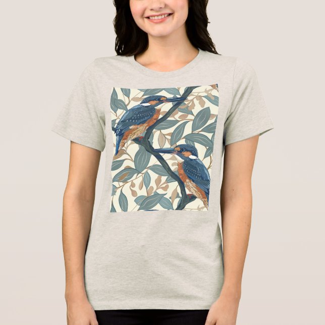 Elegant Kingfisher T-shirt Tri-Blend Shirt (Vorderseite)
