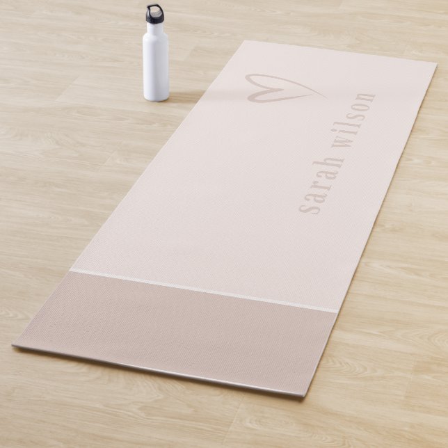Elegant klassisch Minimal Einfach Rosa Herz  Yogamatte (Beispiel)
