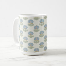 Elegant klassisches blau-grünes Arts & Crafts Flor