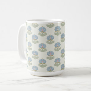 Elegant klassisches blau-grünes Arts & Crafts Flor Kaffeetasse