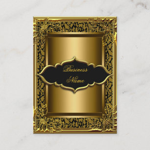 Elegant Klassisches Schwarz Altgold Visitenkarte