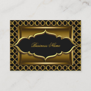Elegant Klassisches Schwarz Altgold Visitenkarte
