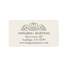 Elegant, königlich, beige adressaufkleber