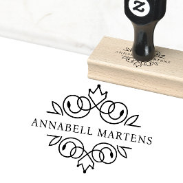 Elegant, königlich gummistempel