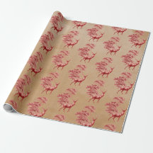 Elegant Kraft Paper Red Deer in Forest