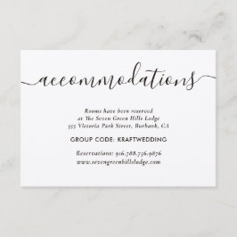 Elegant Kraft Papier Hochzeitskarten Begleitkarte